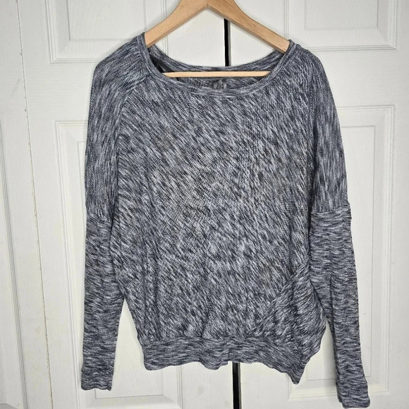 By Anthropology Sweater Size Small Long Dolman Sleeve Heather Gray Cotton - Picture 1 of 6